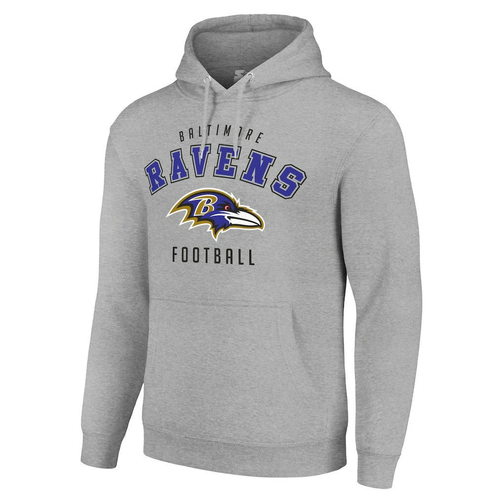 Baltimore Ravens Starter Unisex Logo Pullover Hoodie - Heather Gray on sale