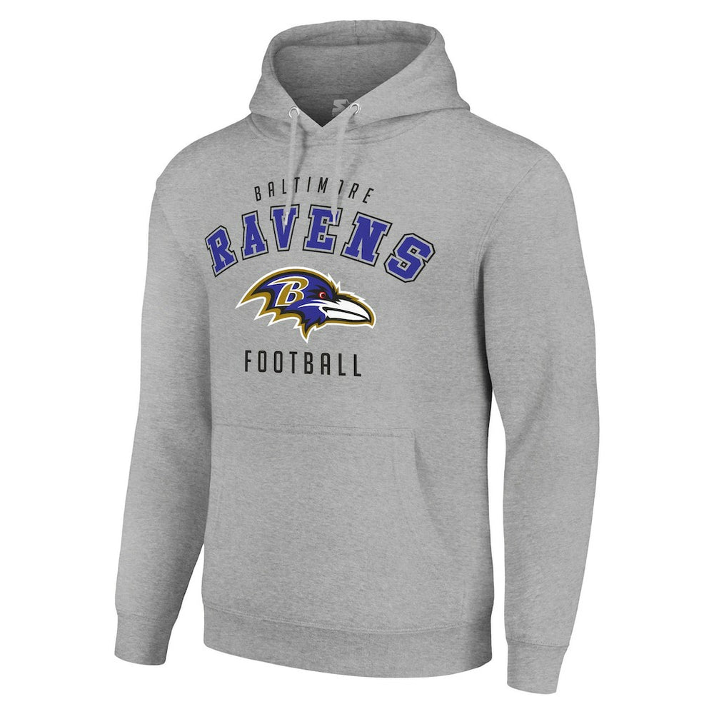 Baltimore Ravens Starter Unisex Logo Pullover Hoodie - Heather Gray on sale
