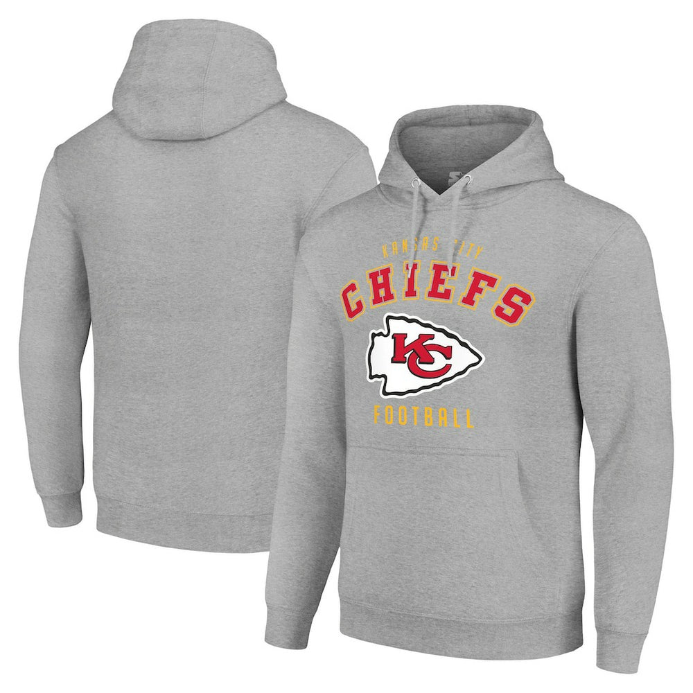Kansas City Chiefs Starter Unisex Logo Pullover Hoodie - Heather Gray sale