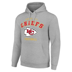 Kansas City Chiefs Starter Unisex Logo Pullover Hoodie - Heather Gray sale