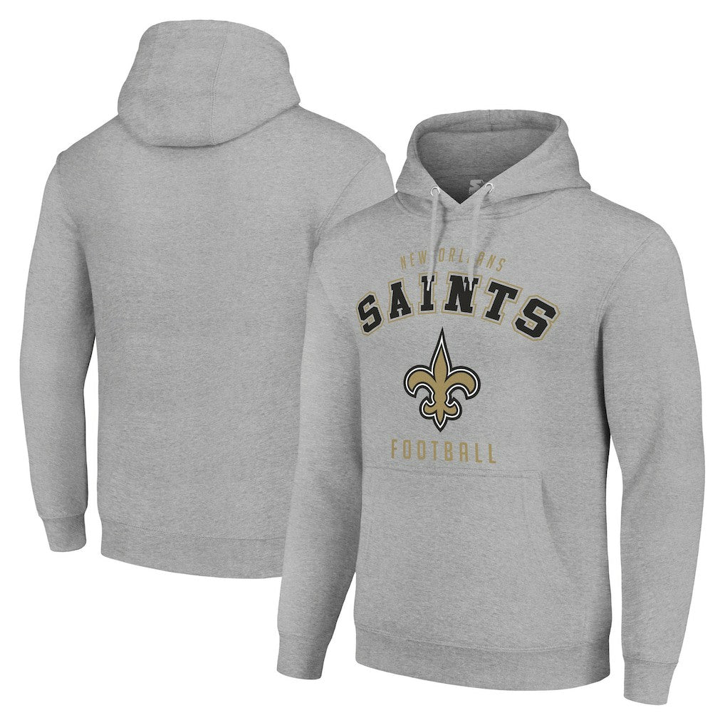 New Orleans Saints Starter Unisex Logo Pullover Hoodie - Heather Gray for sale