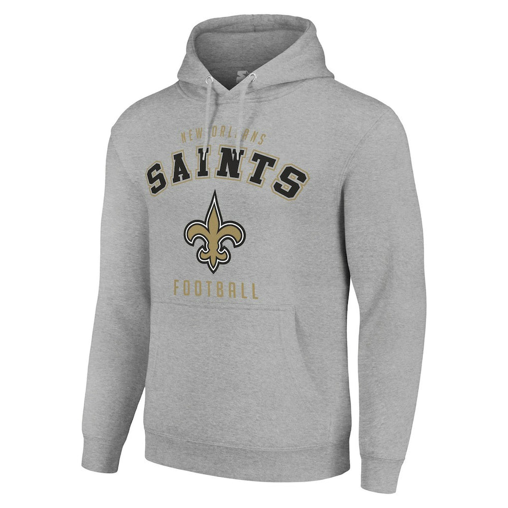 New Orleans Saints Starter Unisex Logo Pullover Hoodie - Heather Gray for sale