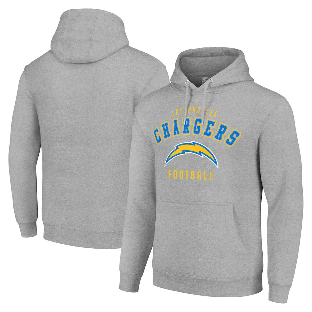 Los Angeles Chargers Starter Unisex Logo Pullover Hoodie - Heather Gray discount