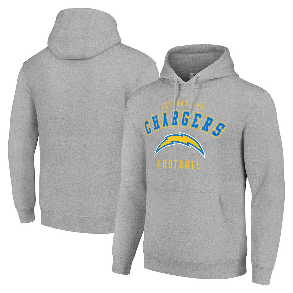 Los Angeles Chargers Starter Unisex Logo Pullover Hoodie - Heather Gray discount