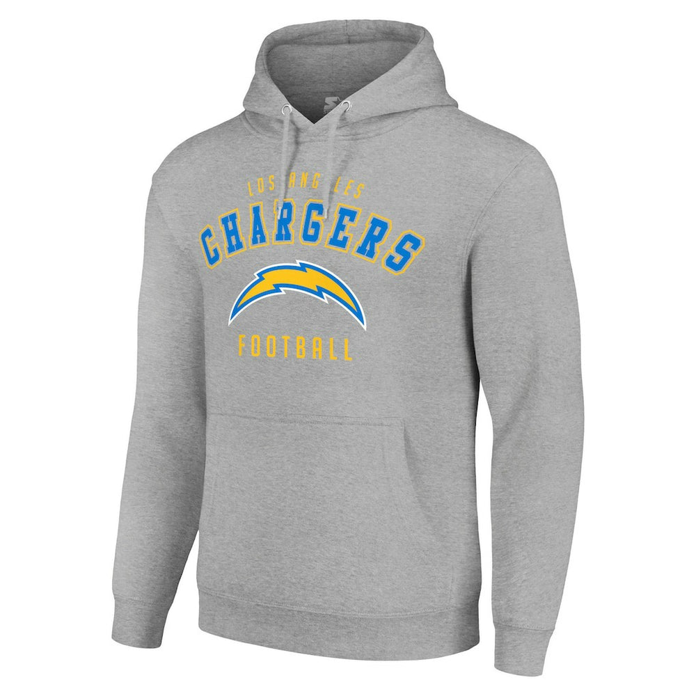 Los Angeles Chargers Starter Unisex Logo Pullover Hoodie - Heather Gray discount