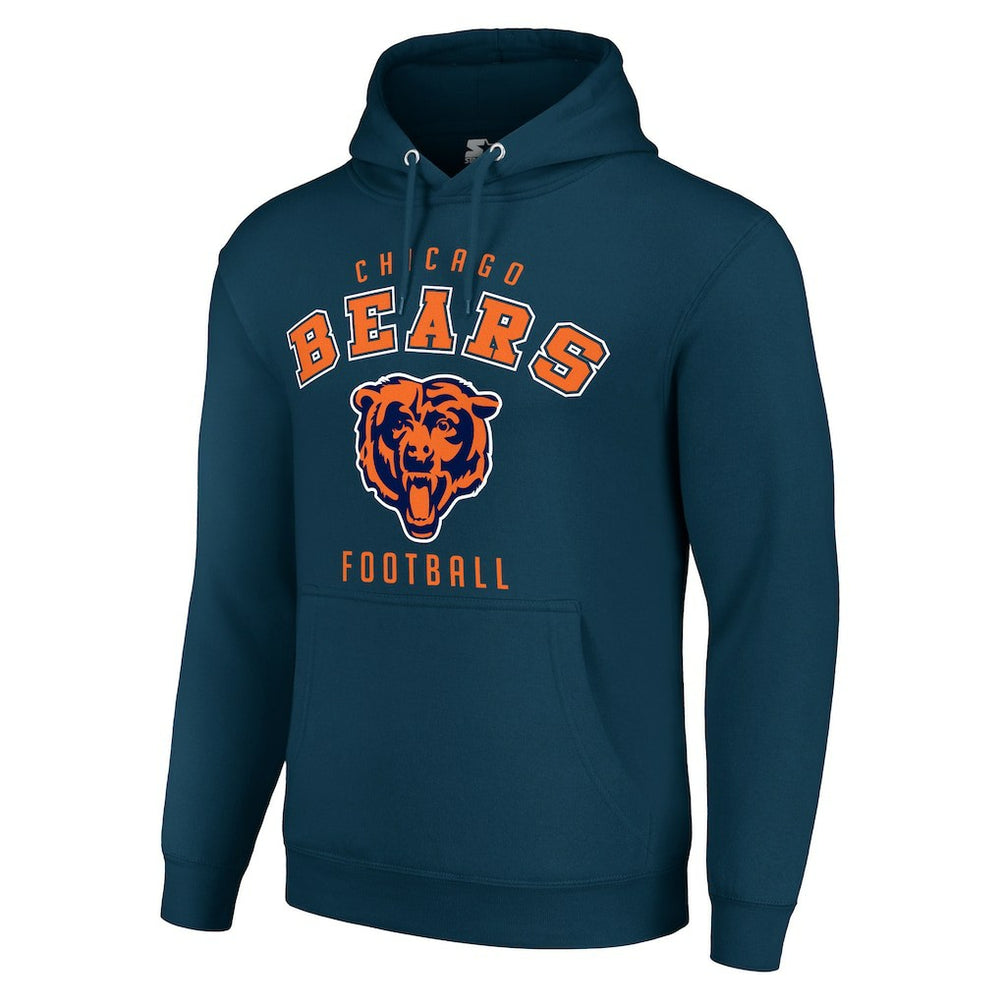 Chicago Bears Starter Unisex Logo Pullover Hoodie - Navy for sale