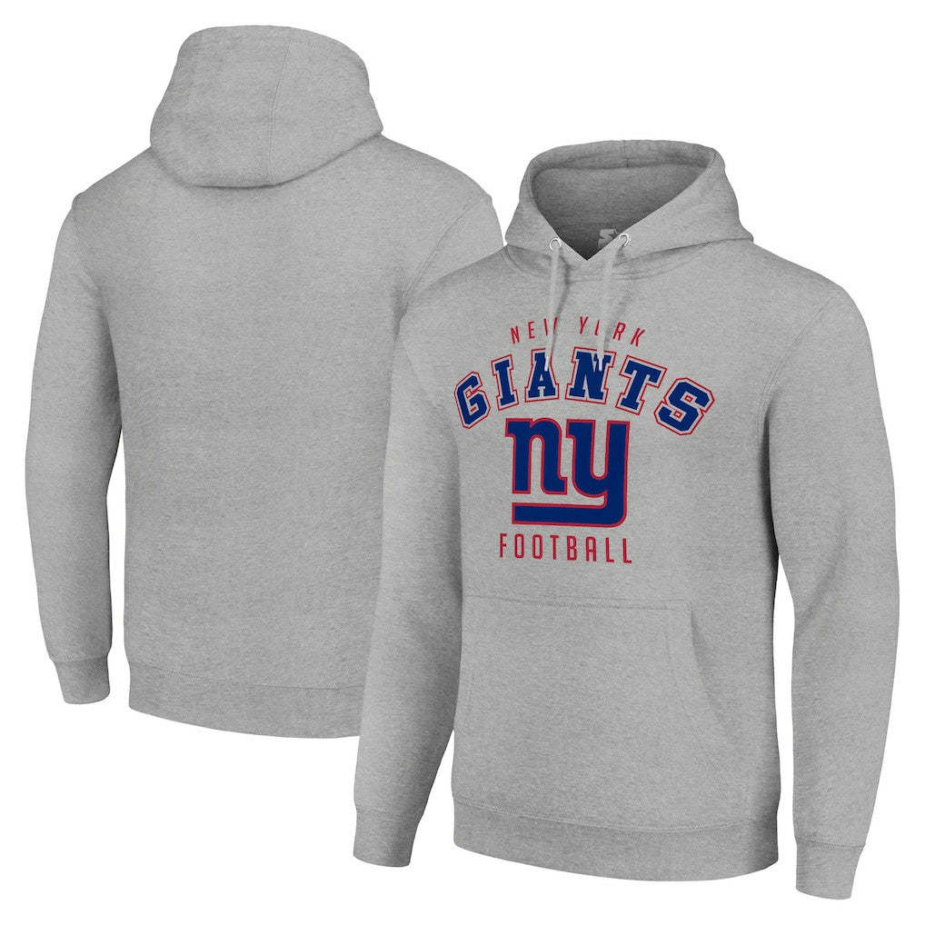 New York Giants Starter Unisex Logo Pullover Hoodie - Heather Gray cheap