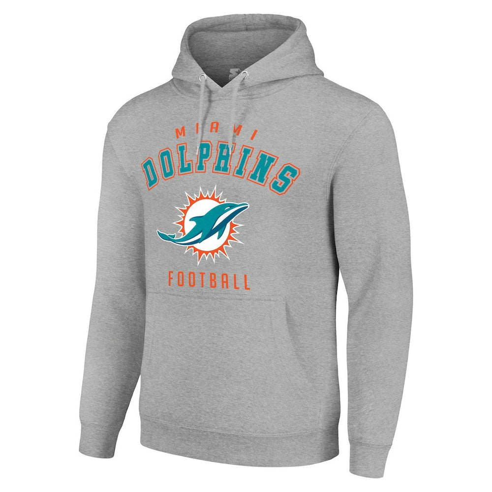 Miami Dolphins Starter Unisex Logo Pullover Hoodie - Heather Gray outlet