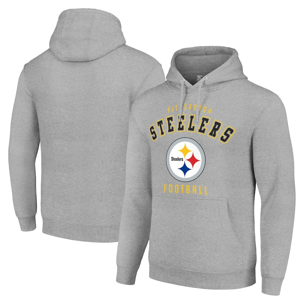 Pittsburgh Steelers Starter Unisex Logo Pullover Hoodie - Heather Gray online