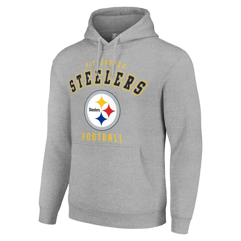 Pittsburgh Steelers Starter Unisex Logo Pullover Hoodie - Heather Gray online
