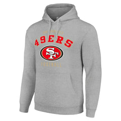 San Francisco 49ers Starter Unisex Logo Pullover Hoodie - Heather Gray cheap