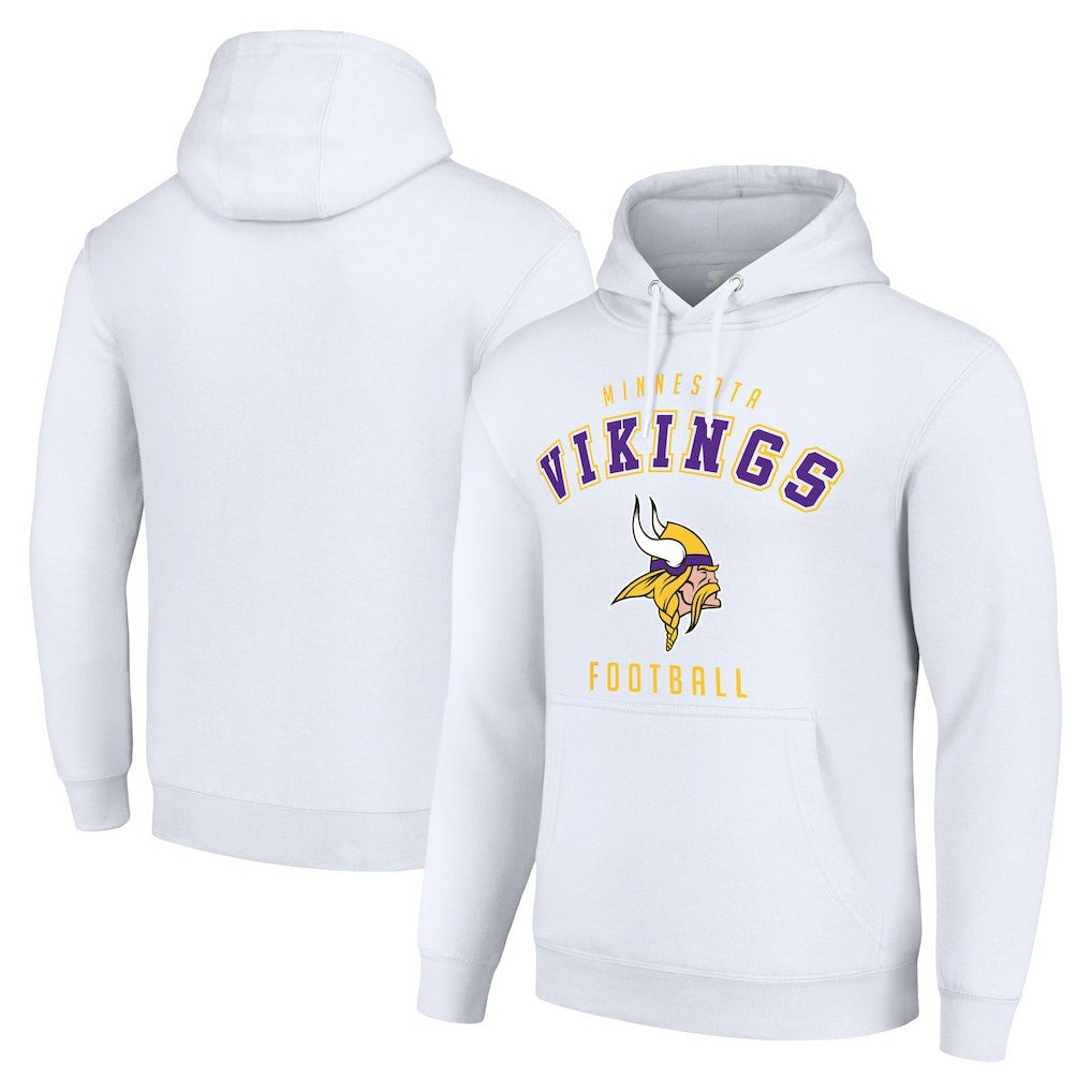 Minnesota Vikings Starter Unisex Logo Pullover Hoodie - White sale