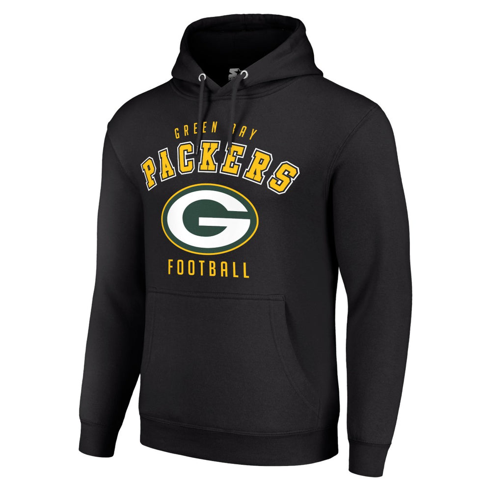 Green Bay Packers Starter Unisex Logo Pullover Hoodie - Black outlet