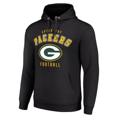 Green Bay Packers Starter Unisex Logo Pullover Hoodie - Black outlet