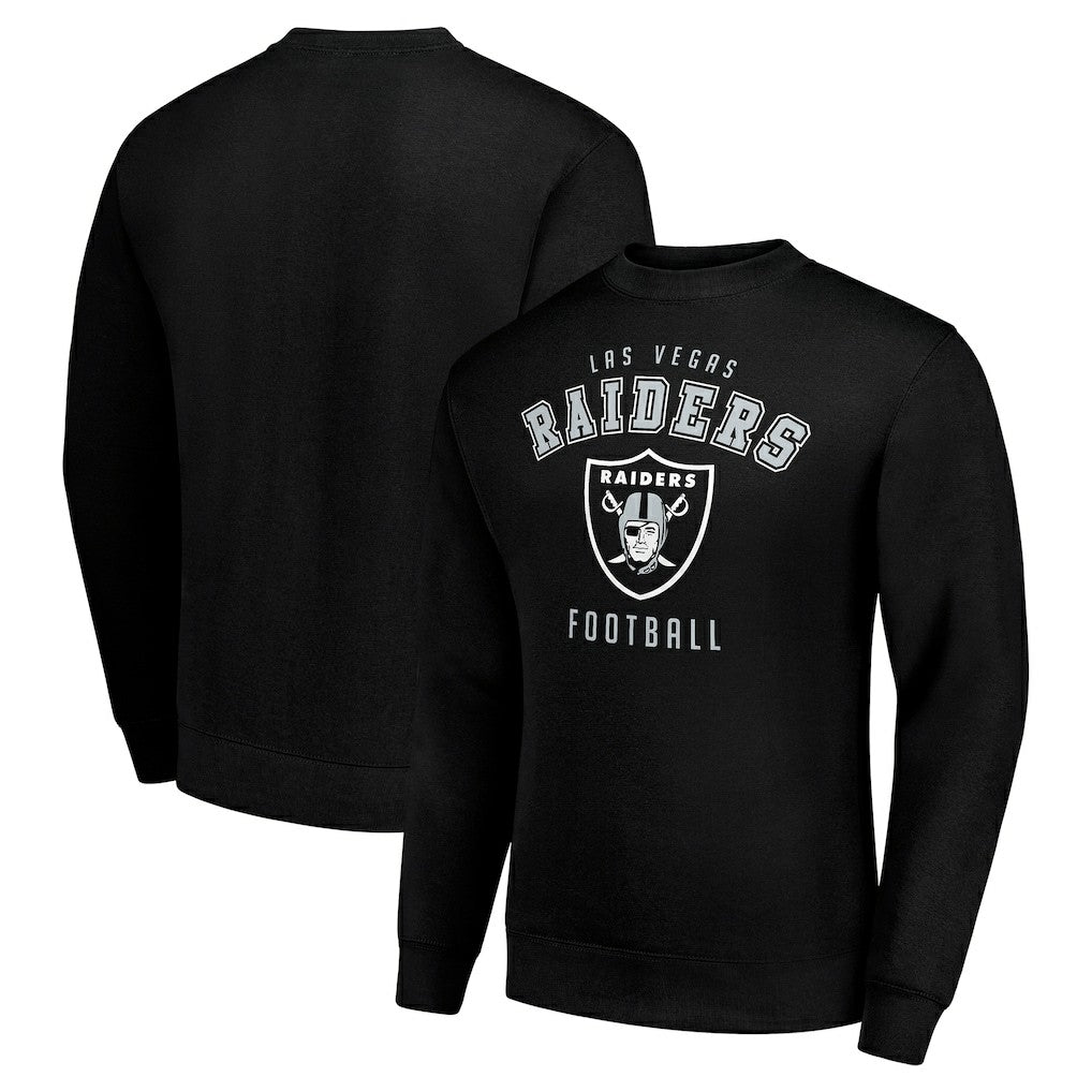 Las Vegas Raiders Starter Team Logo Pullover Sweatshirt - Black on sale