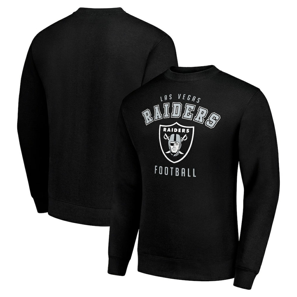 Las Vegas Raiders Starter Team Logo Pullover Sweatshirt - Black on sale