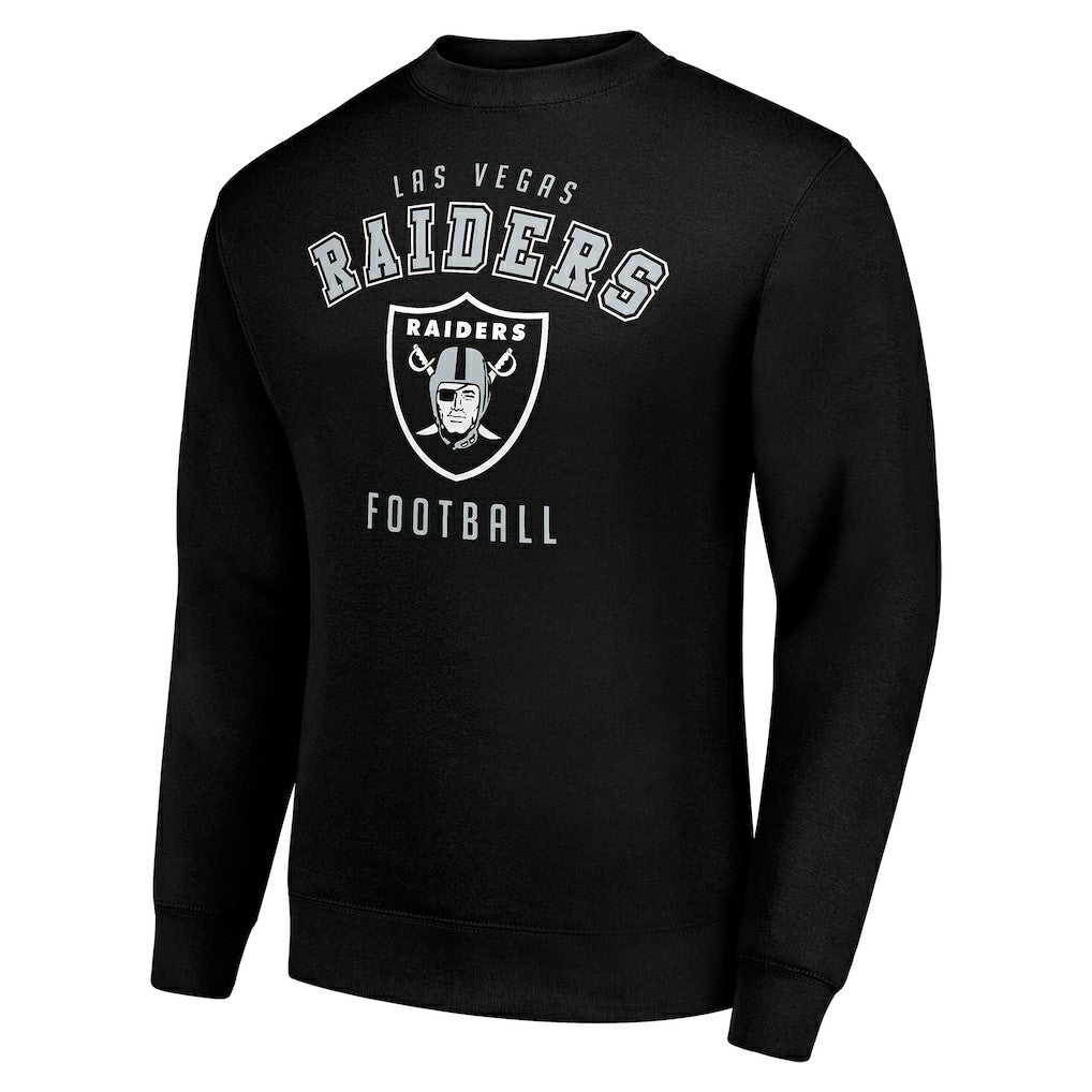 Las Vegas Raiders Starter Team Logo Pullover Sweatshirt - Black on sale