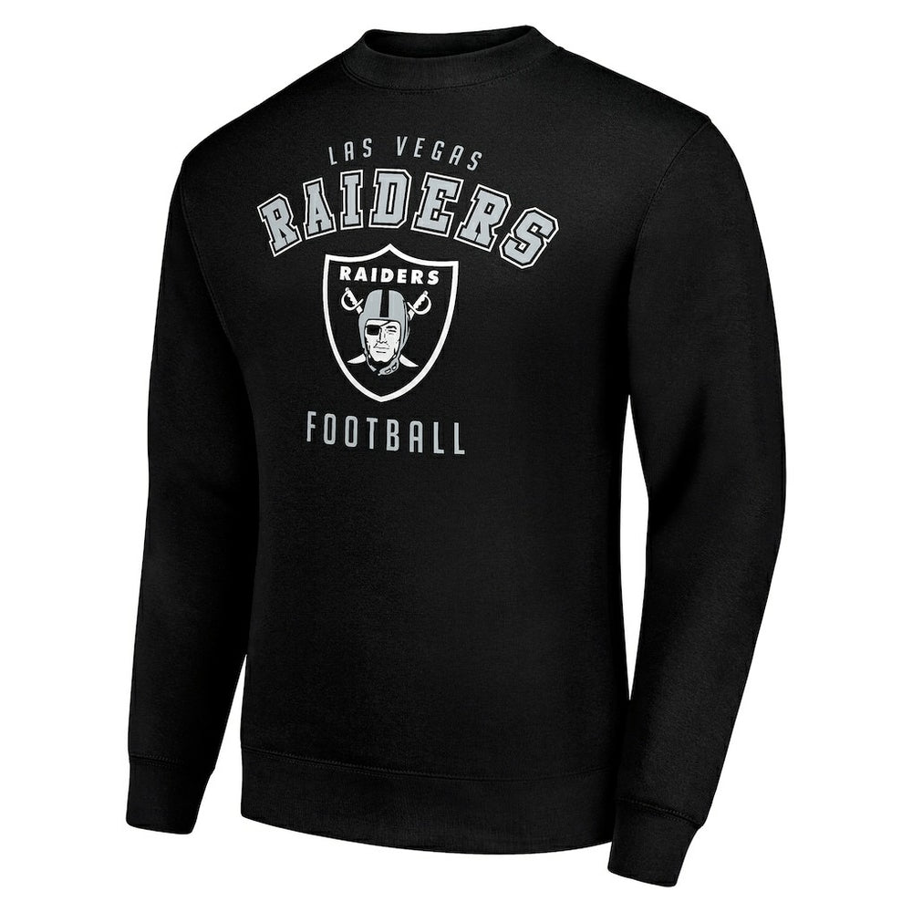 Las Vegas Raiders Starter Team Logo Pullover Sweatshirt - Black on sale