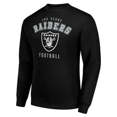 Las Vegas Raiders Starter Team Logo Pullover Sweatshirt - Black on sale