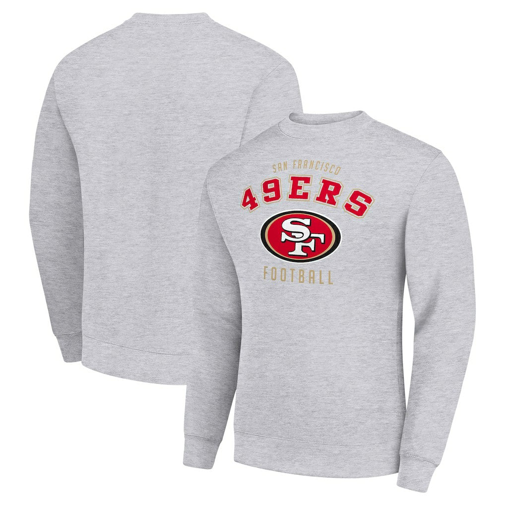 San Francisco 49ers Starter Team Logo Pullover Sweatshirt - Heather Gray cheap