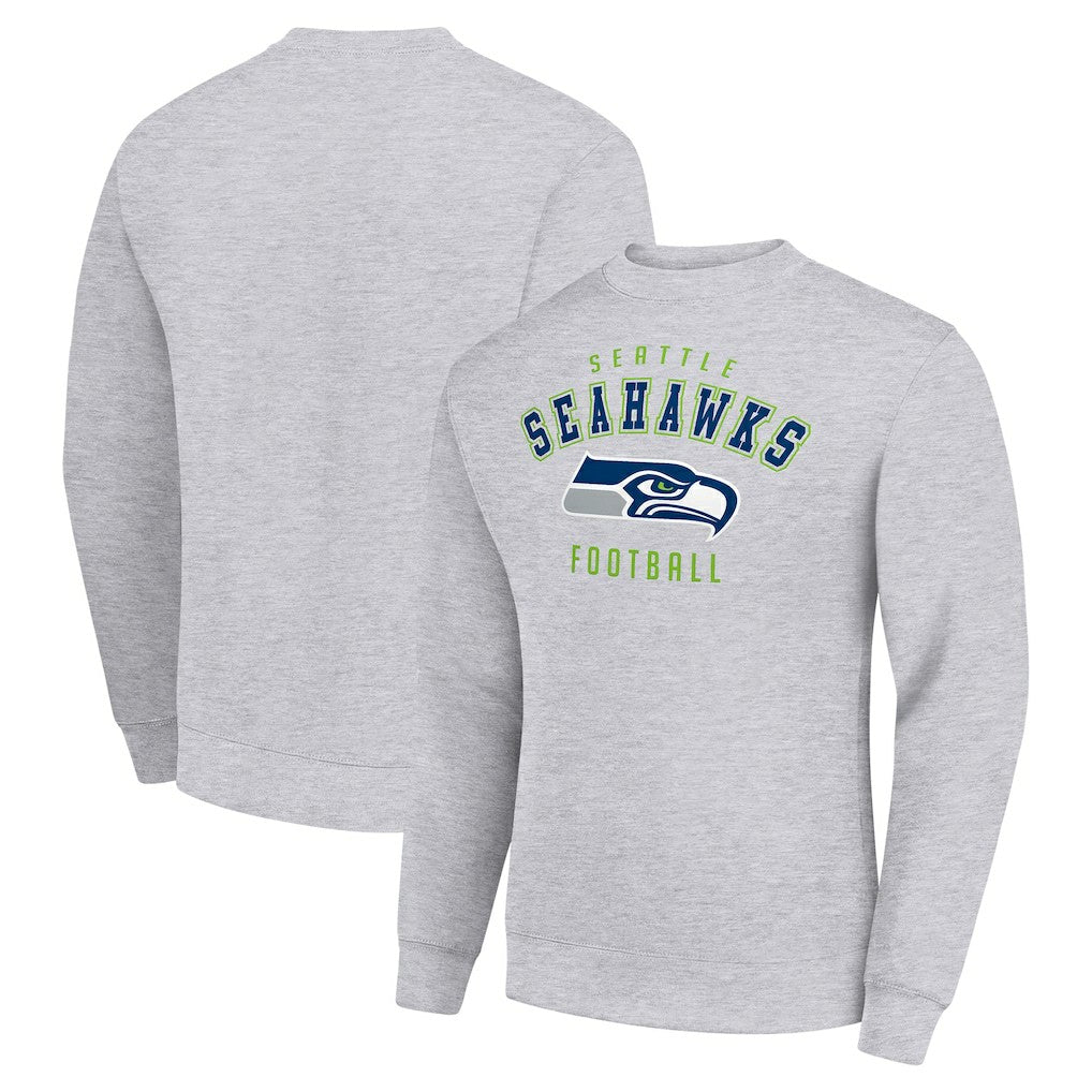 Seattle Seahawks Starter Team Logo Pullover Sweatshirt - Heather Gray outlet