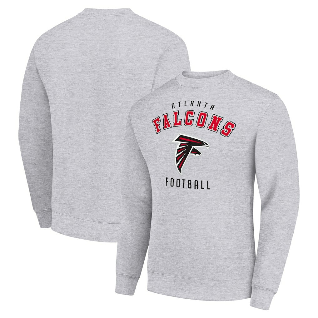 Atlanta Falcons Starter Team Logo Pullover Sweatshirt - Heather Gray sale