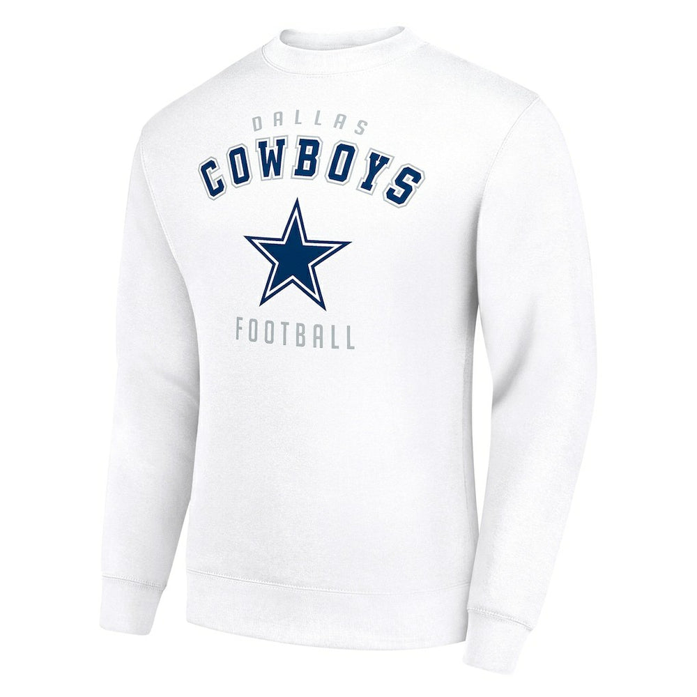 Dallas Cowboys Starter Team Logo Pullover Sweatshirt - White on sale