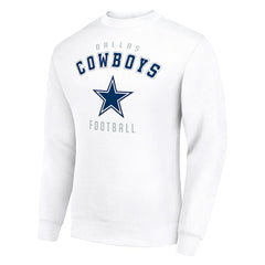 Dallas Cowboys Starter Team Logo Pullover Sweatshirt - White on sale
