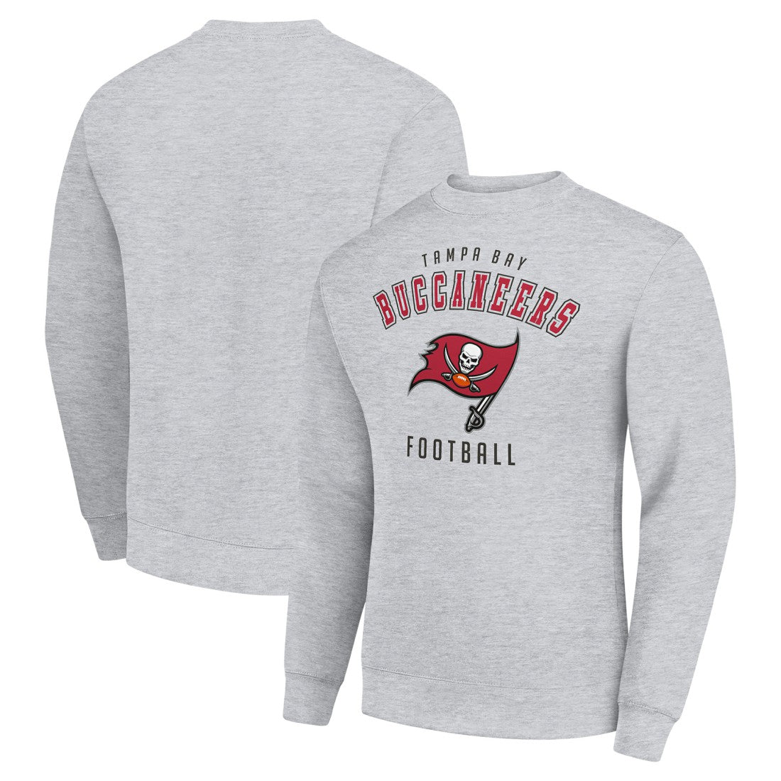 Tampa Bay Buccaneers Starter Team Logo Pullover Sweatshirt - Heather Gray discount