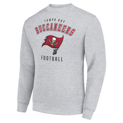 Tampa Bay Buccaneers Starter Team Logo Pullover Sweatshirt - Heather Gray discount
