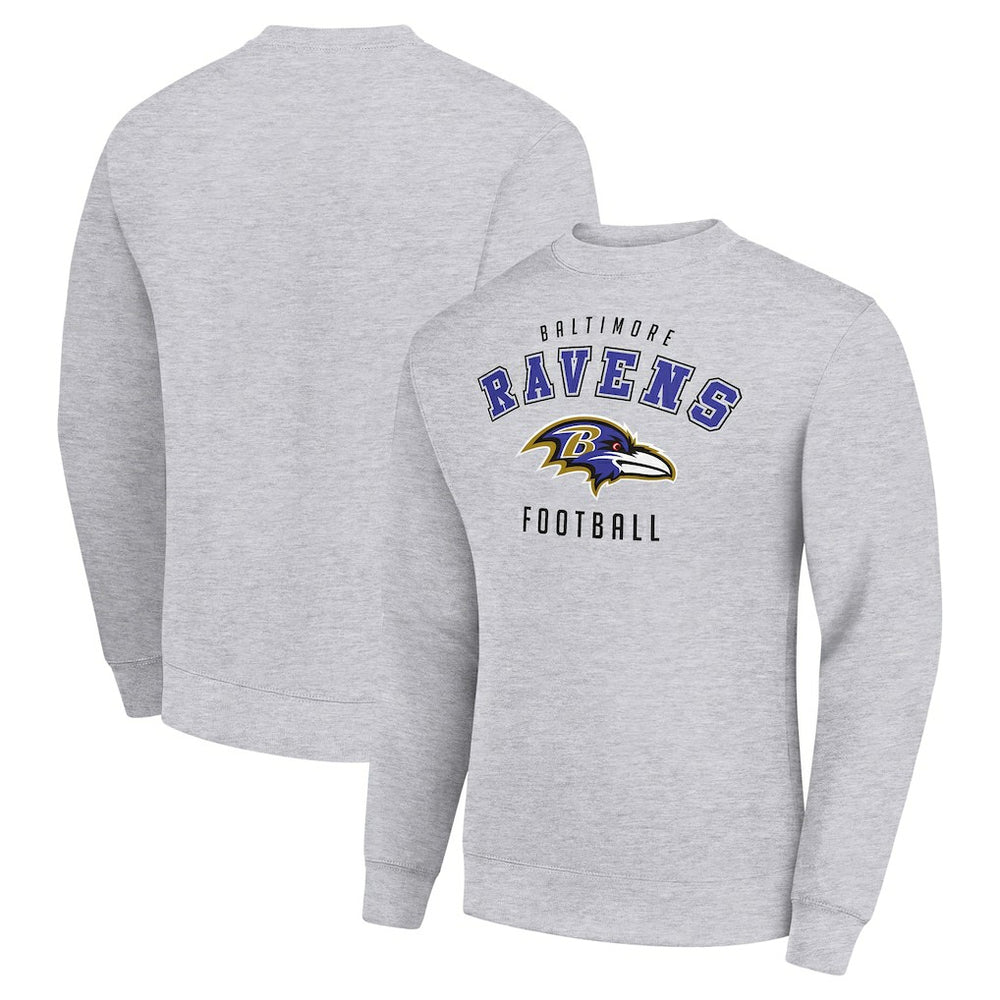 Baltimore Ravens Starter Team Logo Pullover Sweatshirt - Heather Gray discount