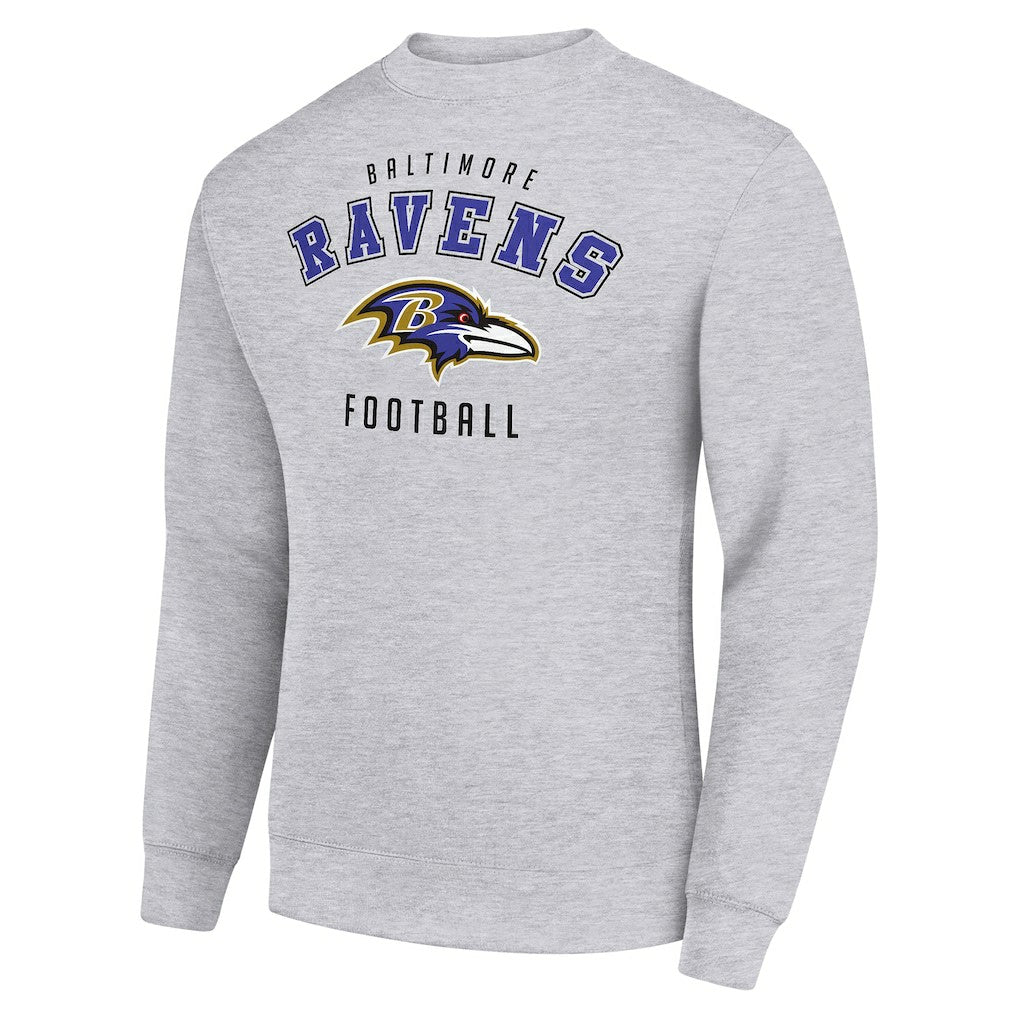 Baltimore Ravens Starter Team Logo Pullover Sweatshirt - Heather Gray discount