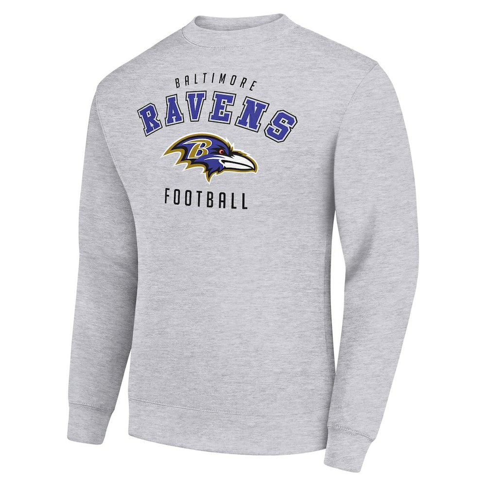 Baltimore Ravens Starter Team Logo Pullover Sweatshirt - Heather Gray discount