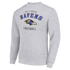 Baltimore Ravens Starter Team Logo Pullover Sweatshirt - Heather Gray discount