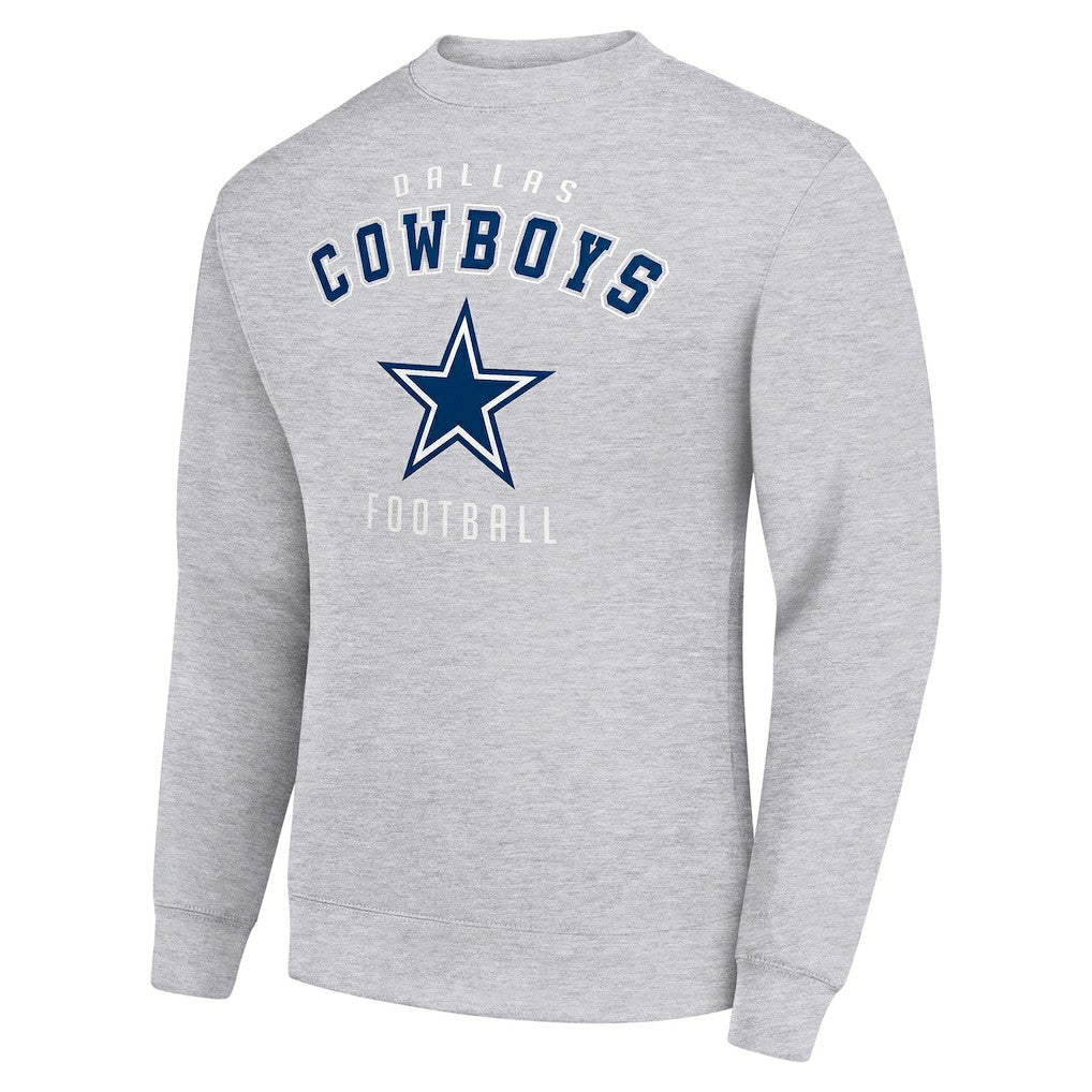 Dallas Cowboys Starter Team Logo Pullover Sweatshirt - Heather Gray on sale