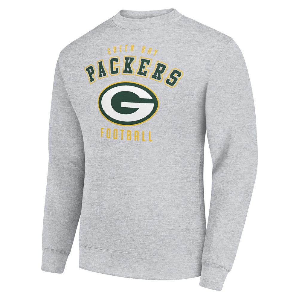 Green Bay Packers Starter Team Logo Pullover Sweatshirt - Heather Gray cheap