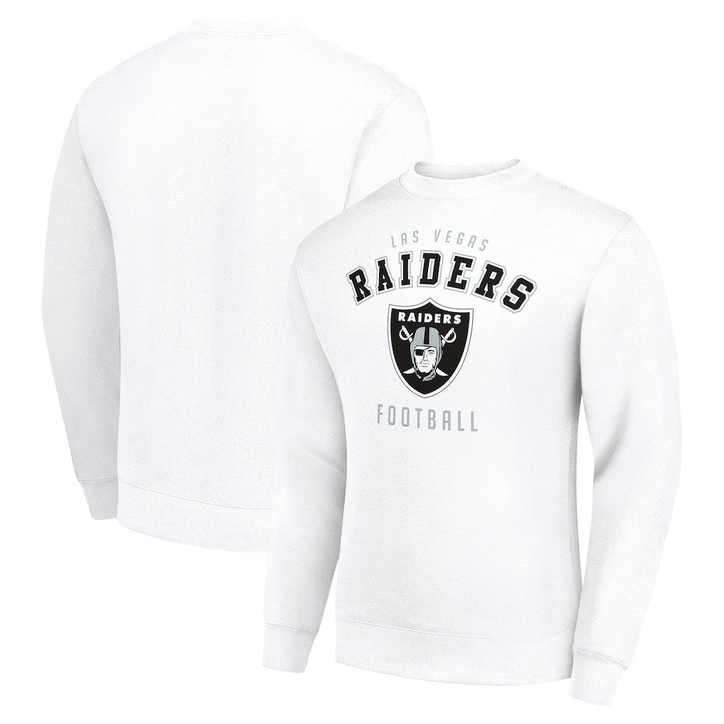 Las Vegas Raiders Starter Team Logo Pullover Sweatshirt - White cheap