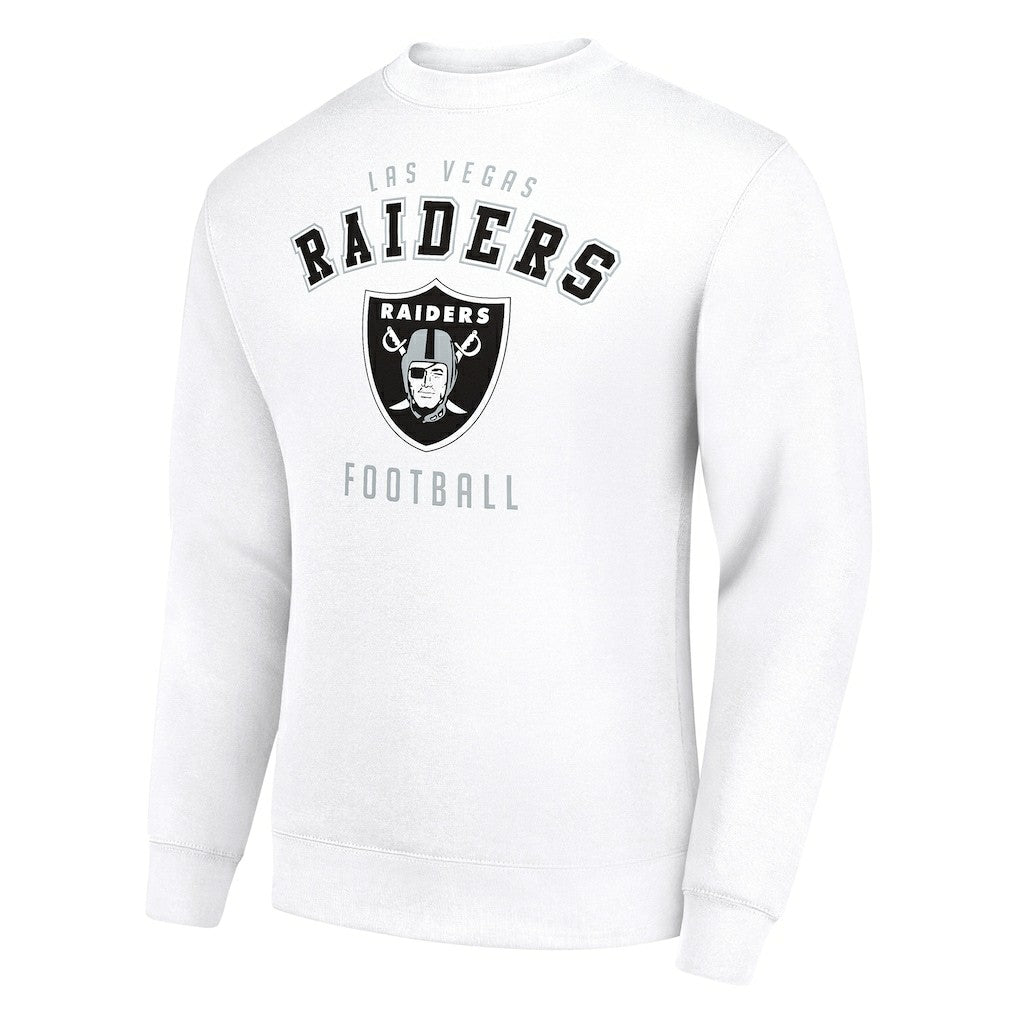 Las Vegas Raiders Starter Team Logo Pullover Sweatshirt - White cheap
