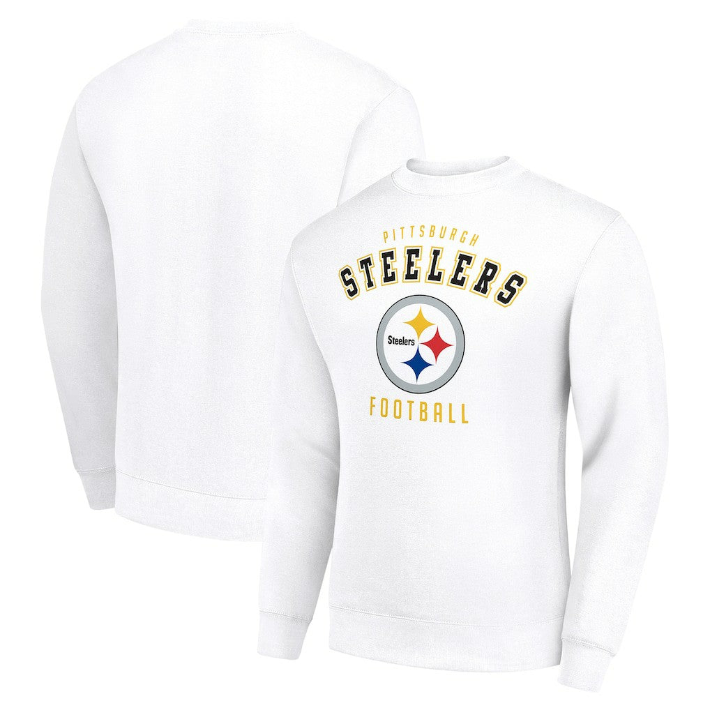 Pittsburgh Steelers Starter Team Logo Pullover Sweatshirt - White for sale