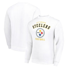 Pittsburgh Steelers Starter Team Logo Pullover Sweatshirt - White for sale