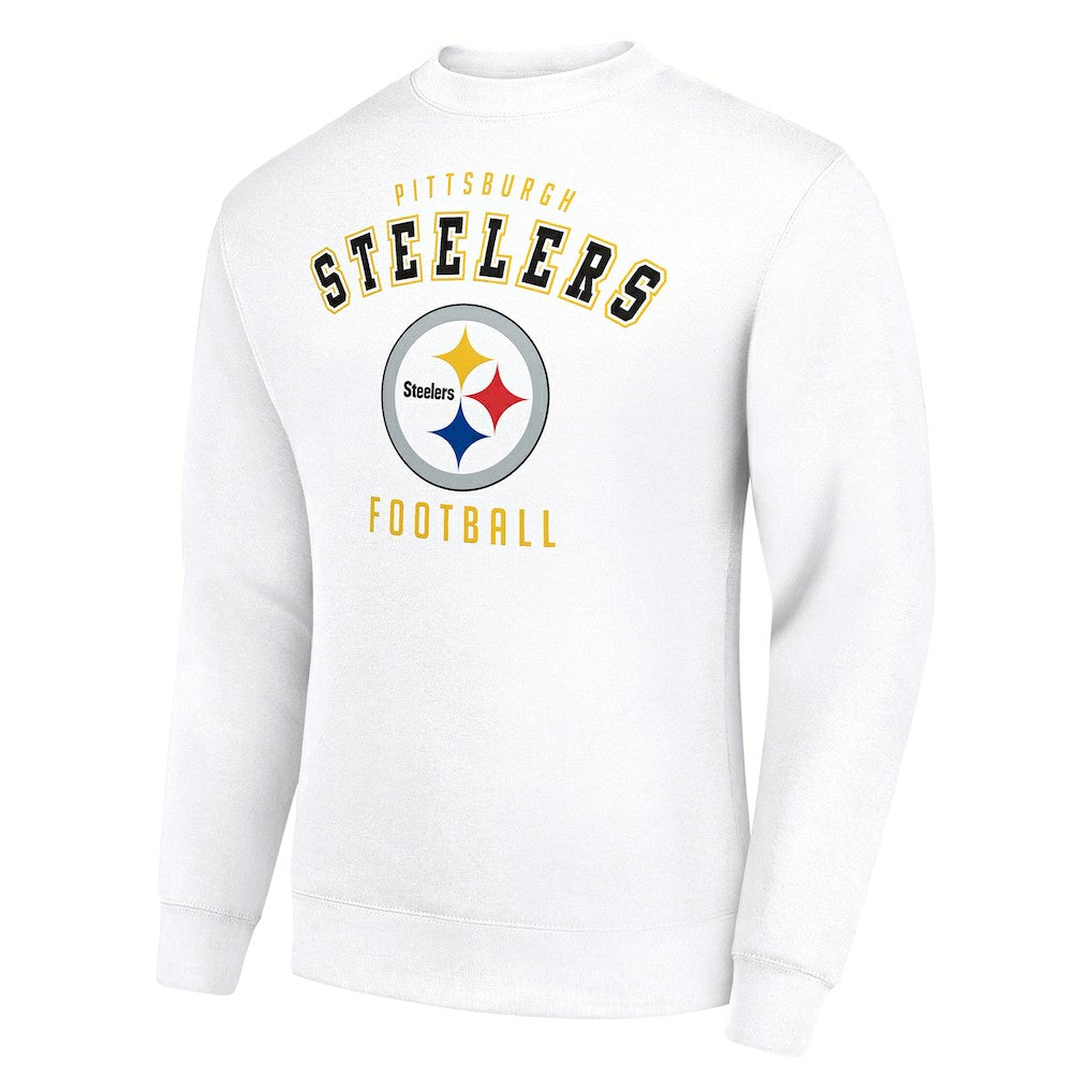 Pittsburgh Steelers Starter Team Logo Pullover Sweatshirt - White for sale