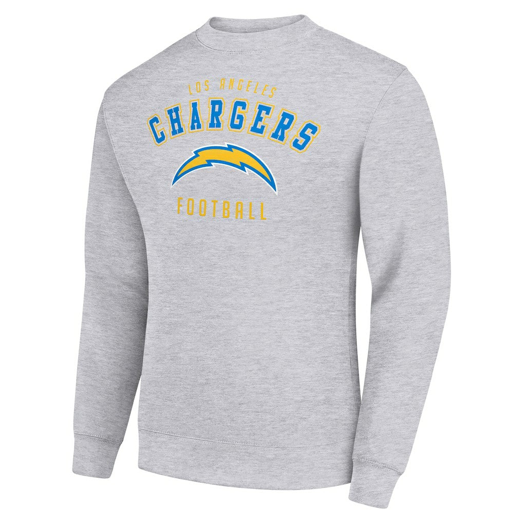 Los Angeles Chargers Starter Team Logo Pullover Sweatshirt - Heather Gray cheap