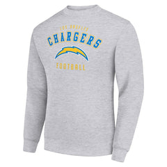 Los Angeles Chargers Starter Team Logo Pullover Sweatshirt - Heather Gray cheap