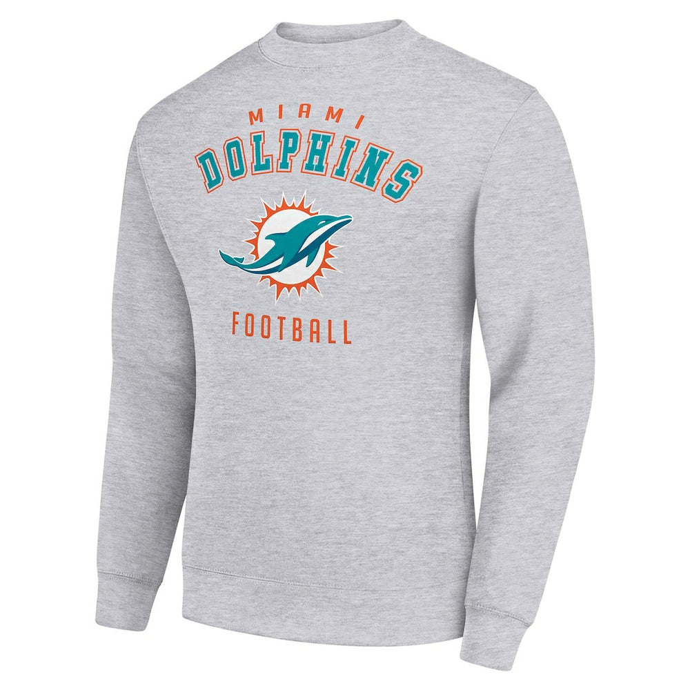 Miami Dolphins Starter Team Logo Pullover Sweatshirt - Heather Gray on sale