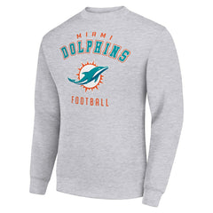 Miami Dolphins Starter Team Logo Pullover Sweatshirt - Heather Gray on sale