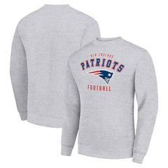 New England Patriots Starter Team Logo Pullover Sweatshirt - Heather Gray discount