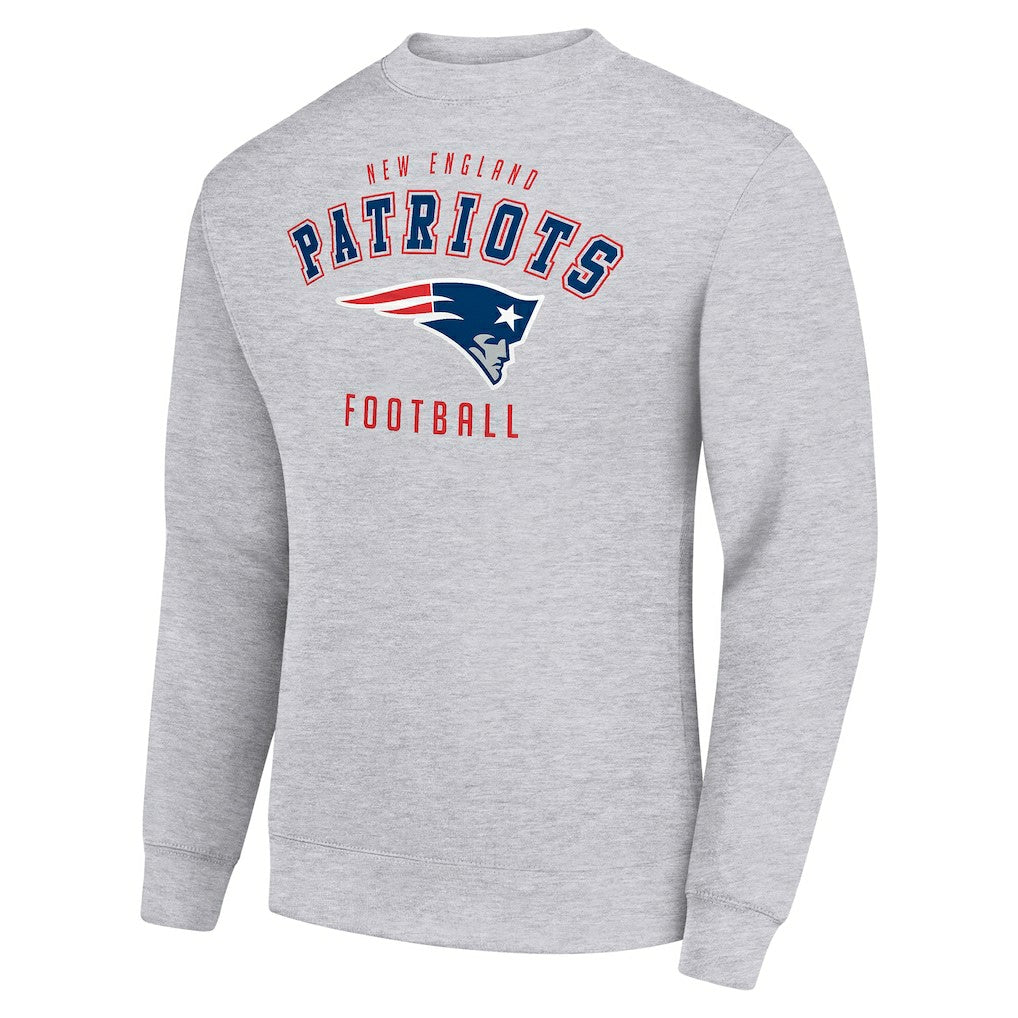 New England Patriots Starter Team Logo Pullover Sweatshirt - Heather Gray discount