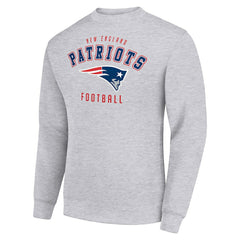 New England Patriots Starter Team Logo Pullover Sweatshirt - Heather Gray discount