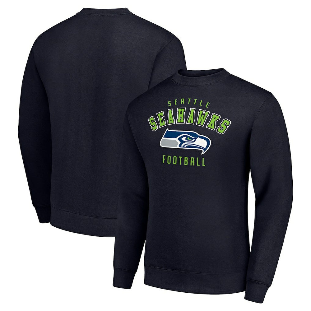 Seattle Seahawks Starter Team Logo Pullover Sweatshirt - College Navy outlet