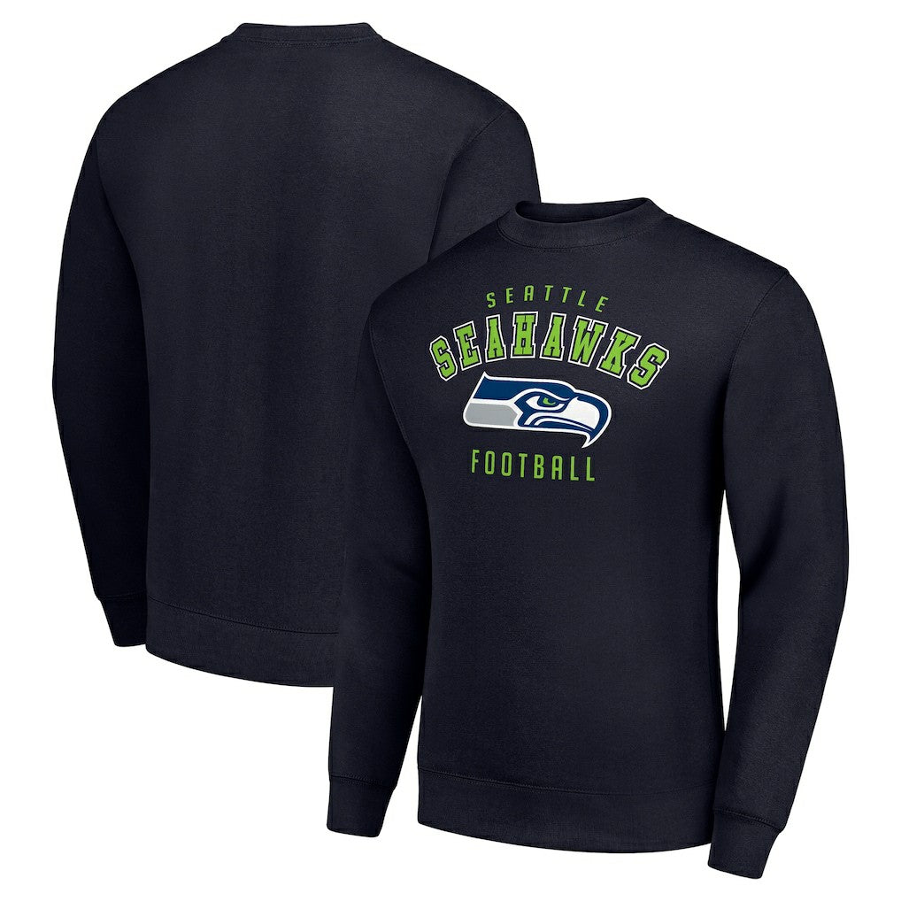 Seattle Seahawks Starter Team Logo Pullover Sweatshirt - College Navy outlet